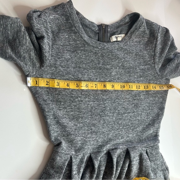 Madewell 1937 Grey Heathered Knit Fit Flare Mini Dress Short Sleeve Zip women XS - Picture 7 of 8